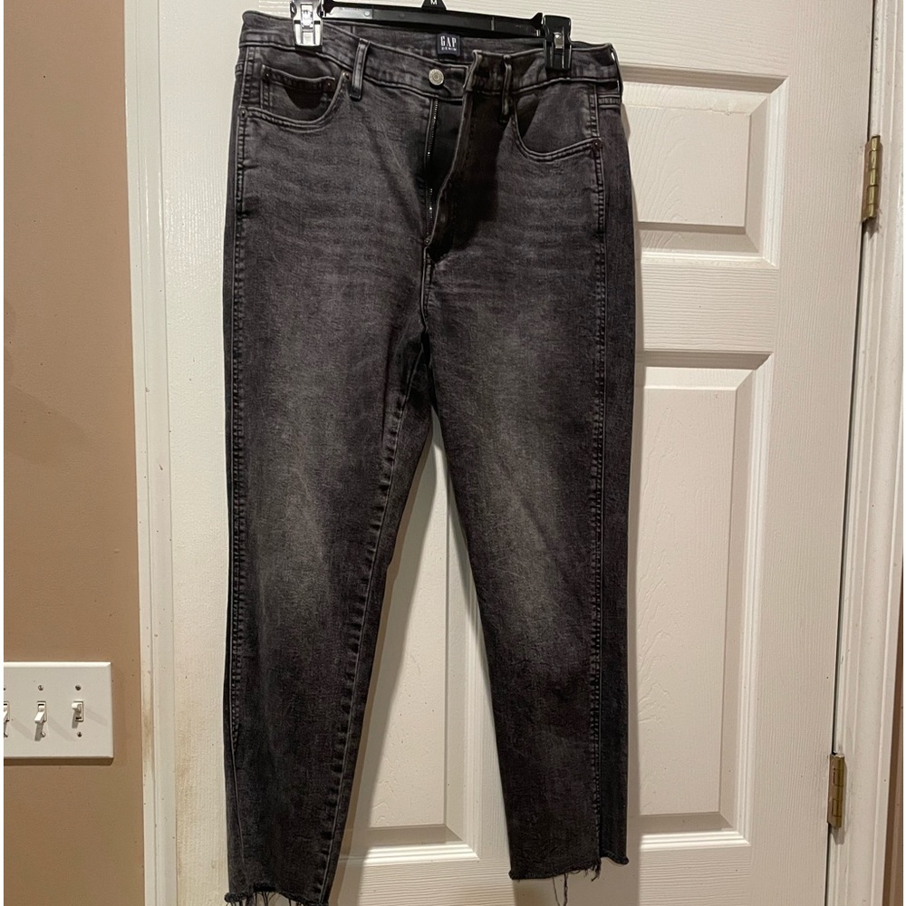 Distressed black jeans
